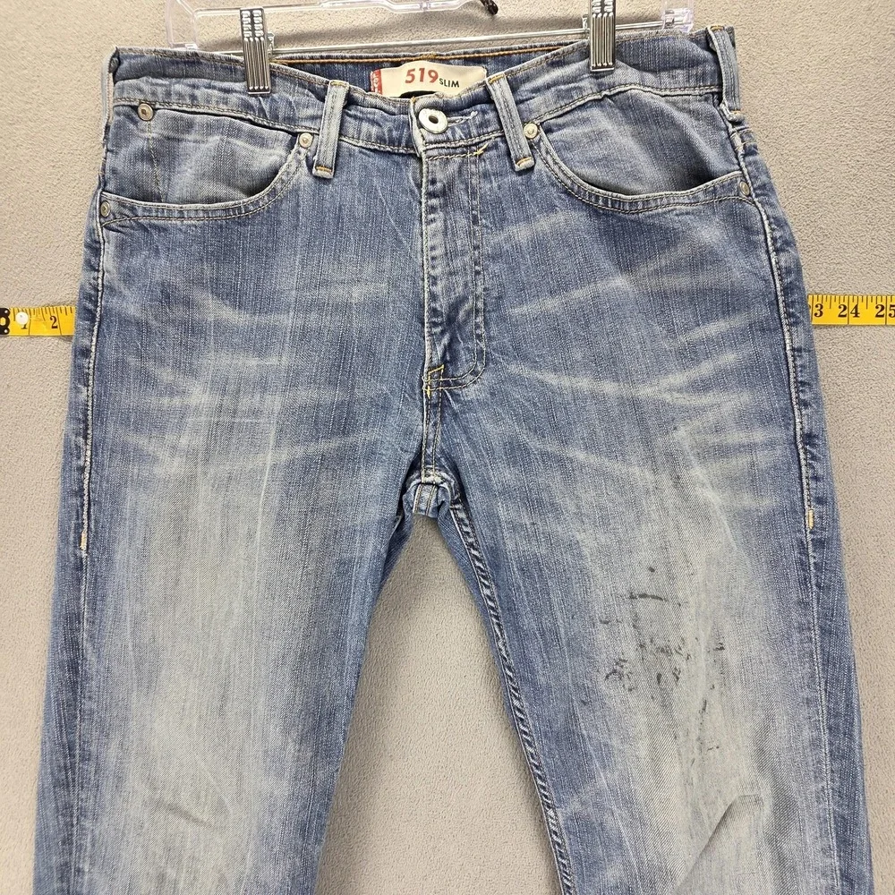 Vintage Levis Engineered Jeans Mens Blue 519 Slim Zip Fly Fits 32x30